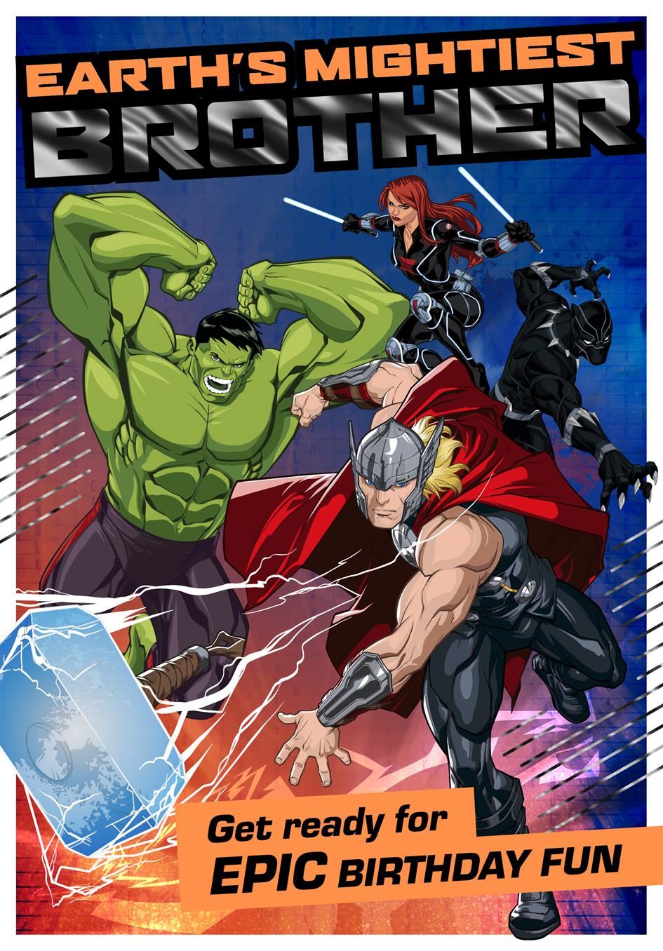 Hallmark Marvel Avengers Brother Birthday Card