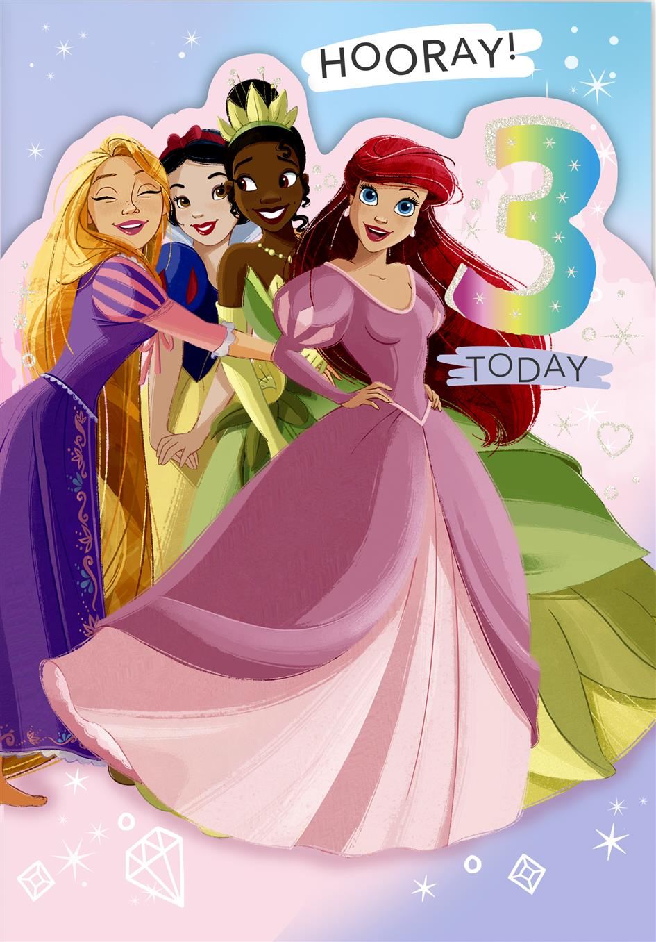 Hallmark Disney Princess 3rd Birthday Card