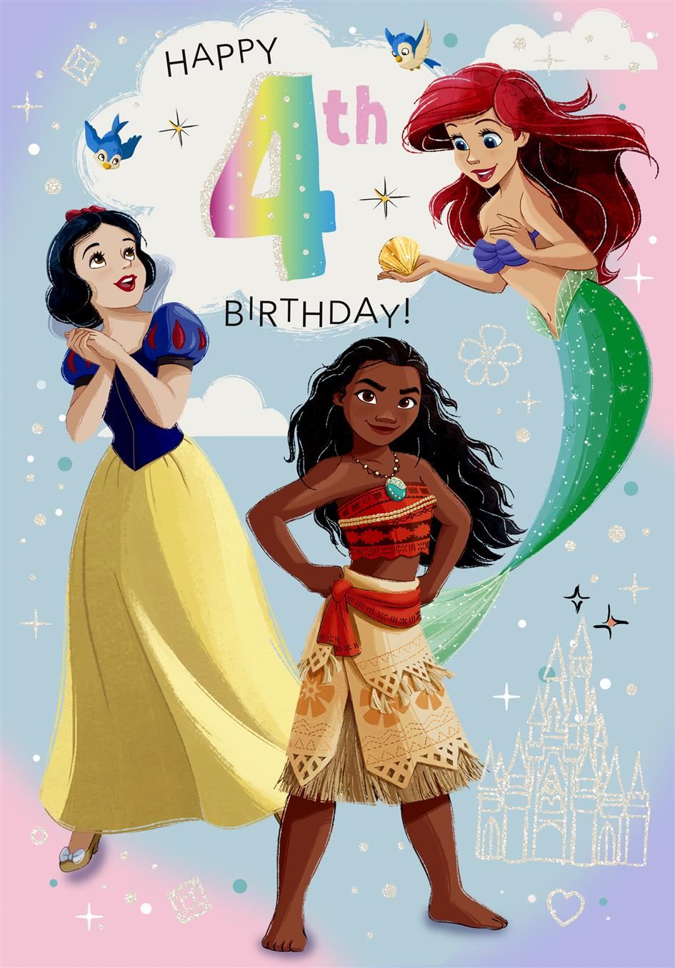 Hallmark Disney Princess 4th Birthday Card