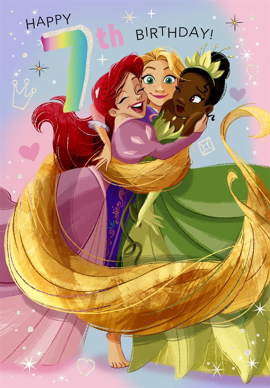 Hallmark Disney Princess 7th Birthday Card