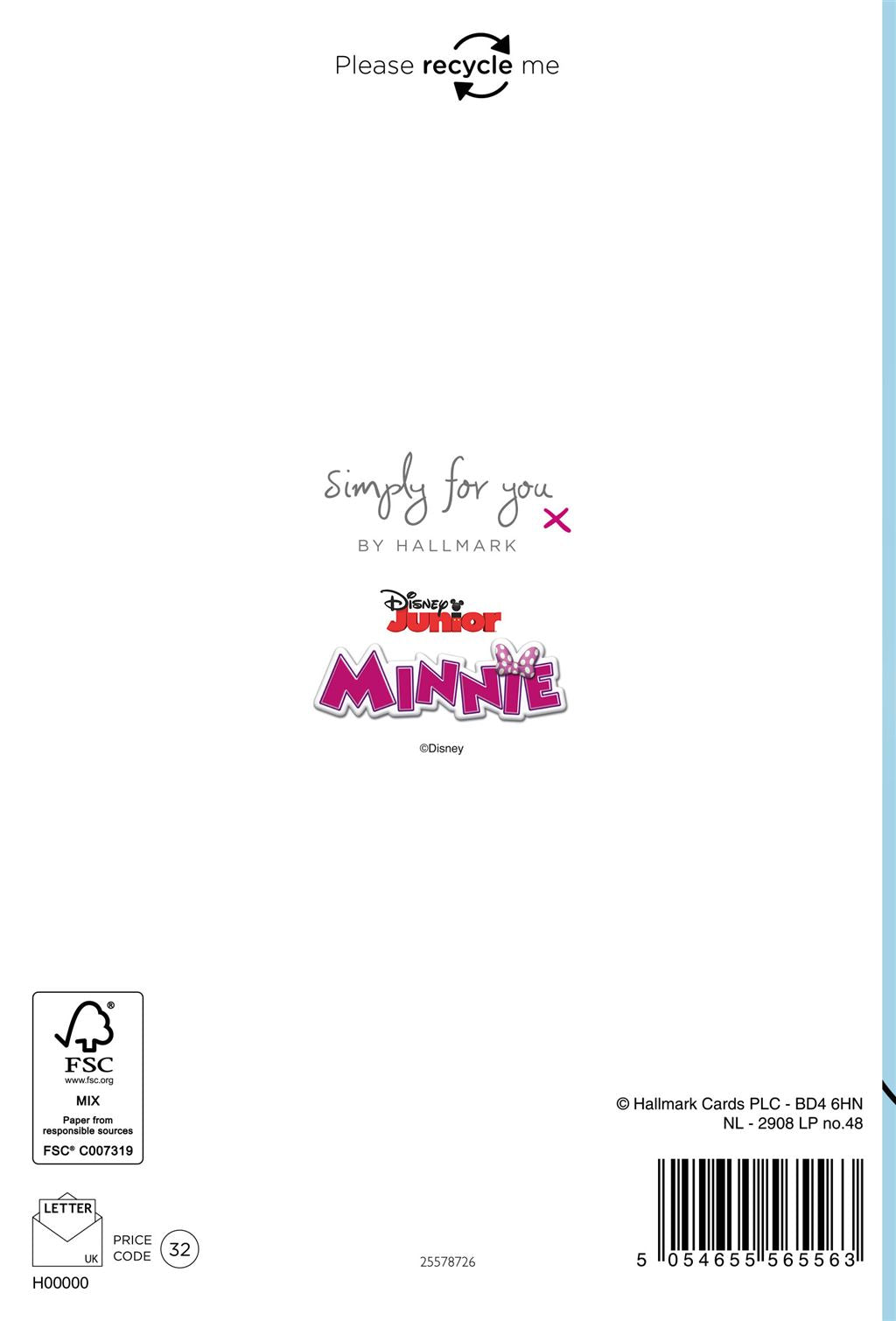 Hallmark Disney Junior Minnie Mouse Birthday Card