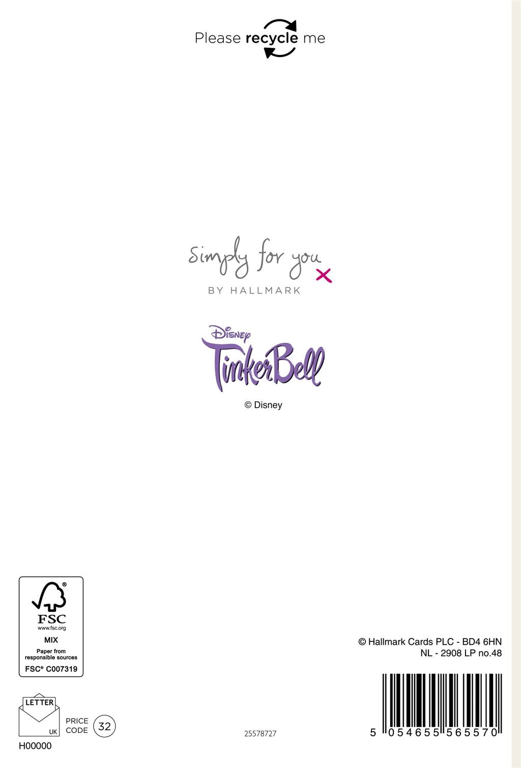 Hallmark Tinker Bell Birthday Card