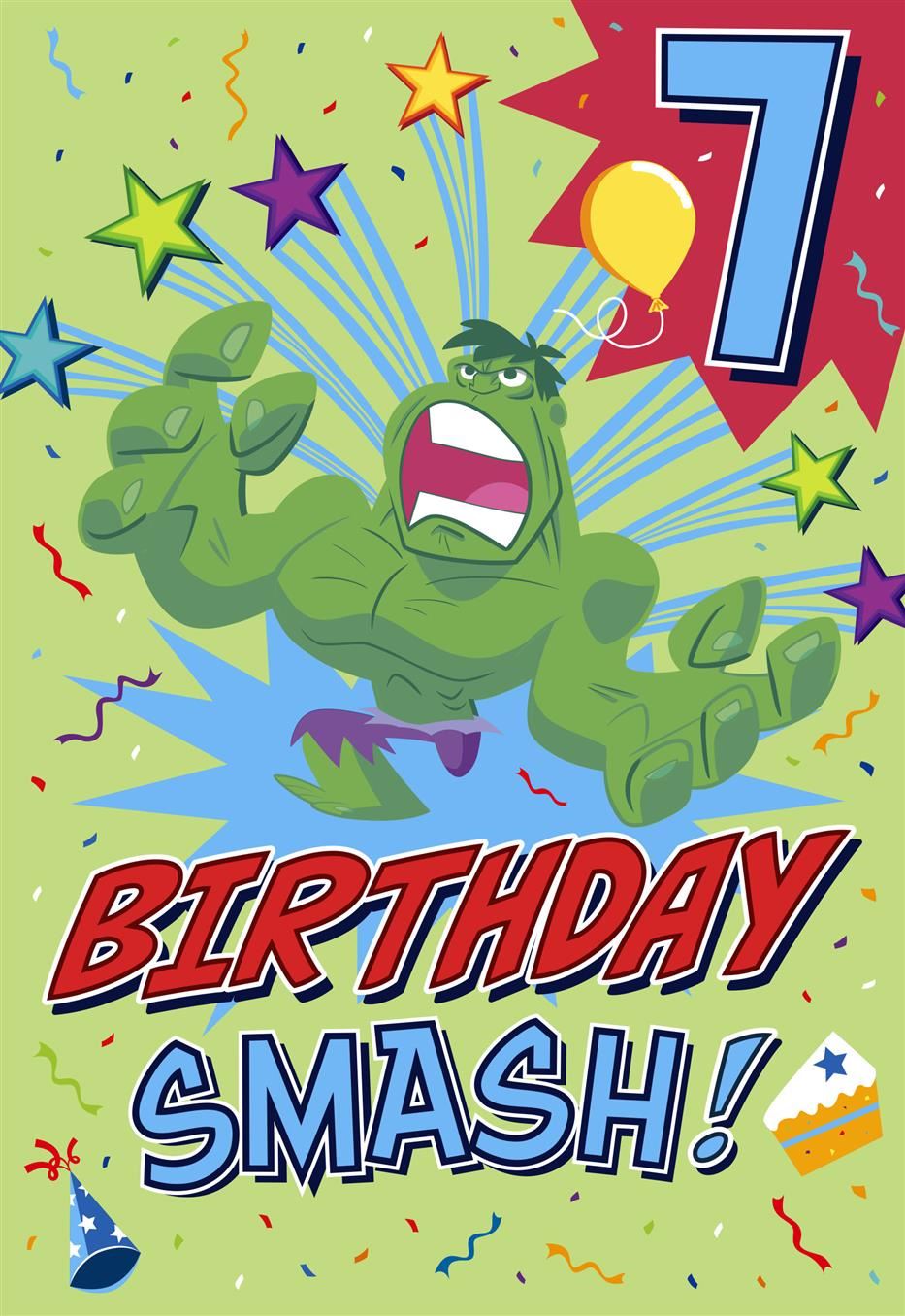 Hallmark Marvel Incredible Hulk 3rd Birthday Card