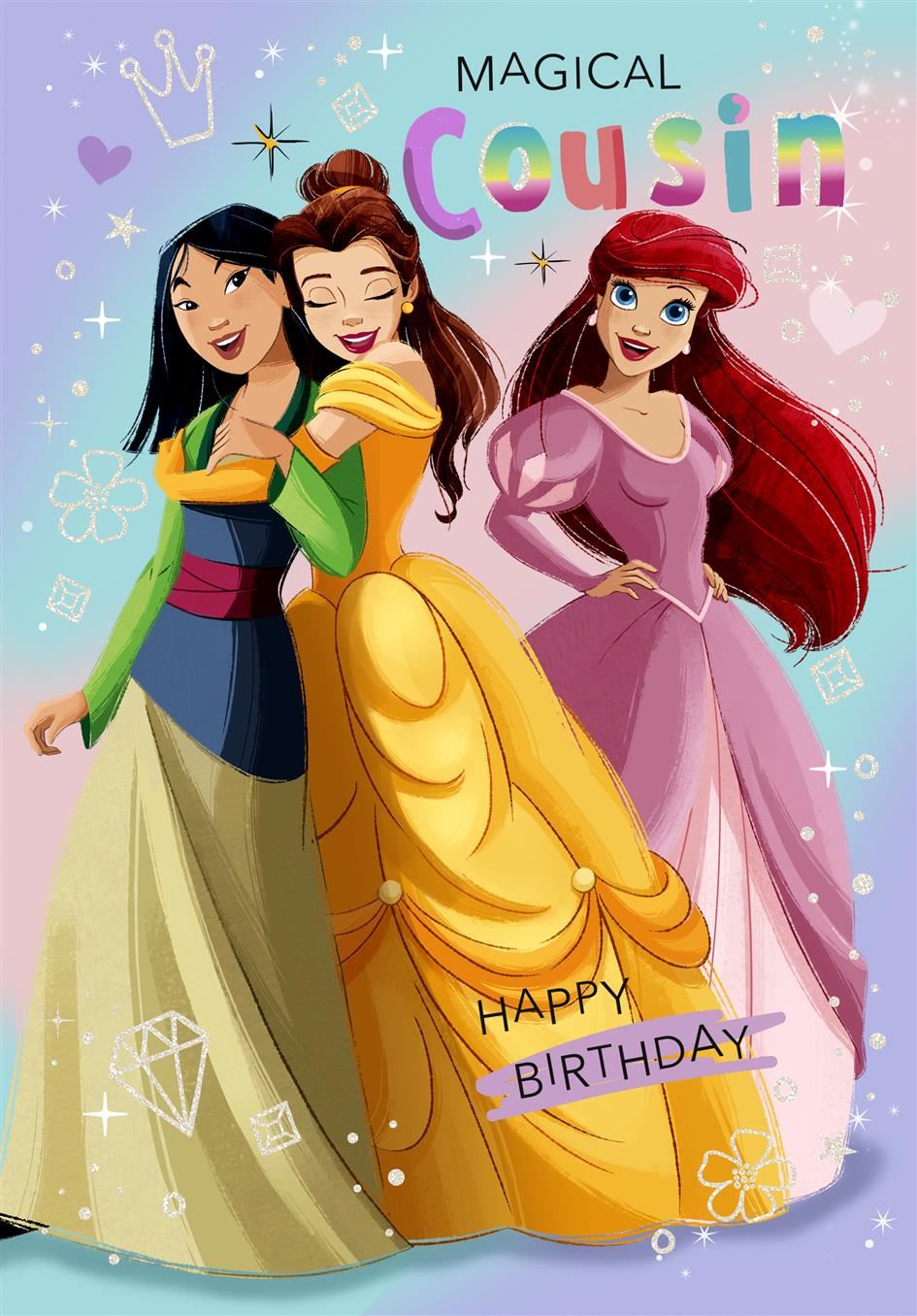Hallmark Disney Princess Cousin Birthday Card