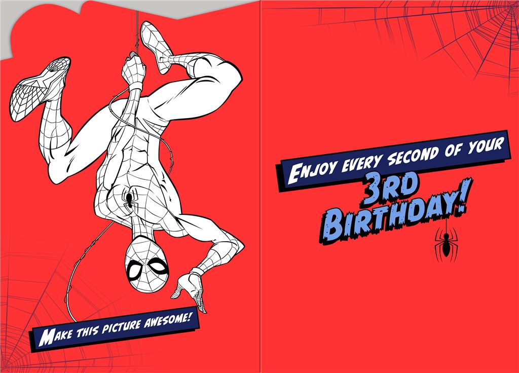 Hallmark Marvel Spider-Man 3rd Birthday Card