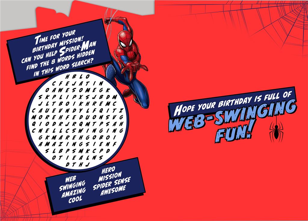 Hallmark Marvel Spider-Man Grandson Birthday Card