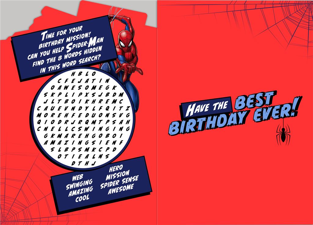Hallmark Marvel Spider-Man Nephew Birthday Card