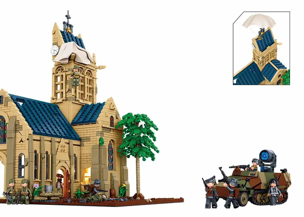 Sluban Église de Sainte-Mère-Église Construction Set