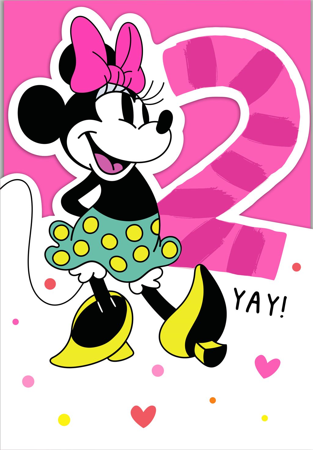 Hallmark Disney Minnie Mouse 2nd Birthday Card