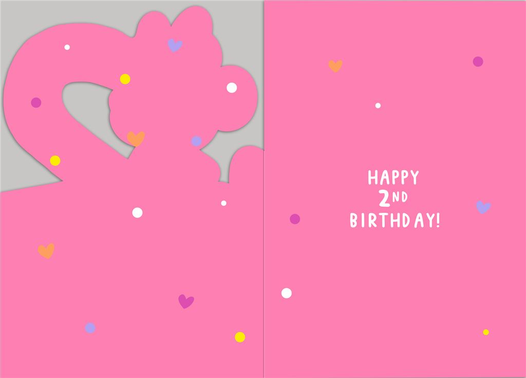 Hallmark Disney Minnie Mouse 2nd Birthday Card