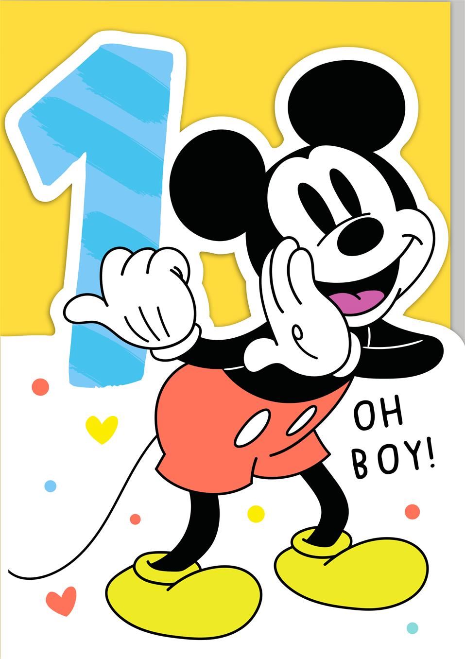 Hallmark Mickey Mouse 1st Birthday Card