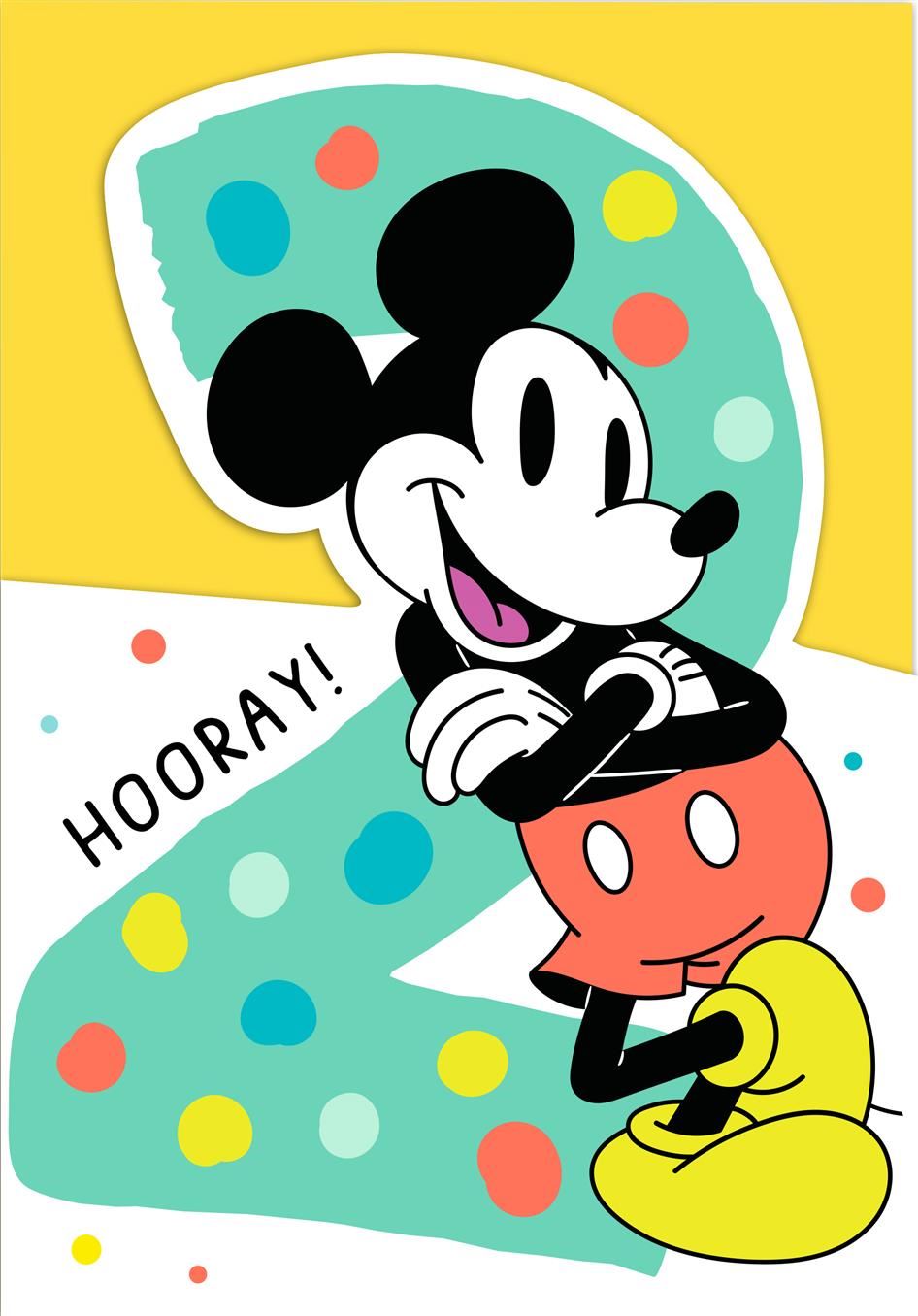 Hallmark Mickey Mouse 2nd Birthday Card