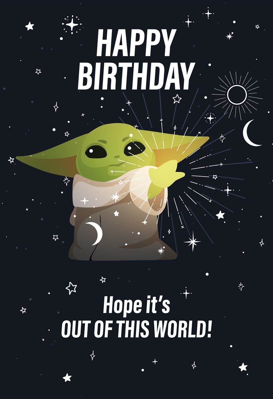 Hallmark Star Wars Grogu Birthday Card