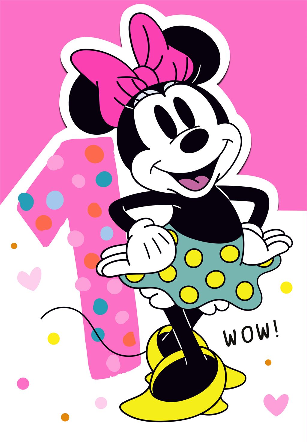 Hallmark Disney Minnie Mouse 1st Birthday Card