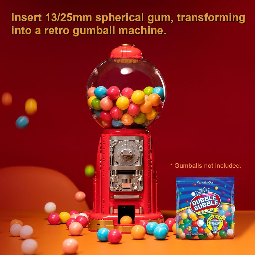 Pantasy Retro Collection: Gumball Machine Brick Construction Set