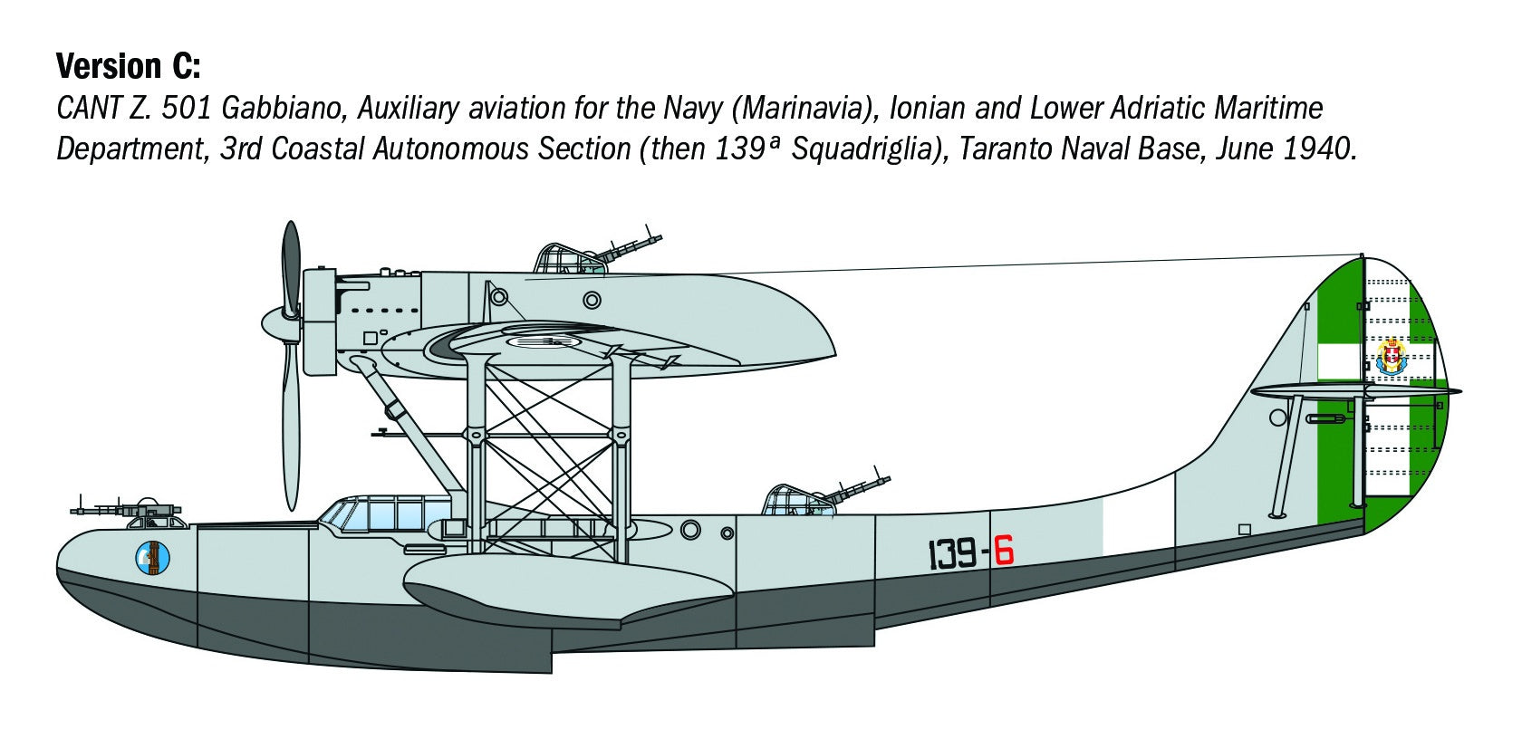 Italeri CANT Z.501 Gabbiano 1:72 Scale Kit