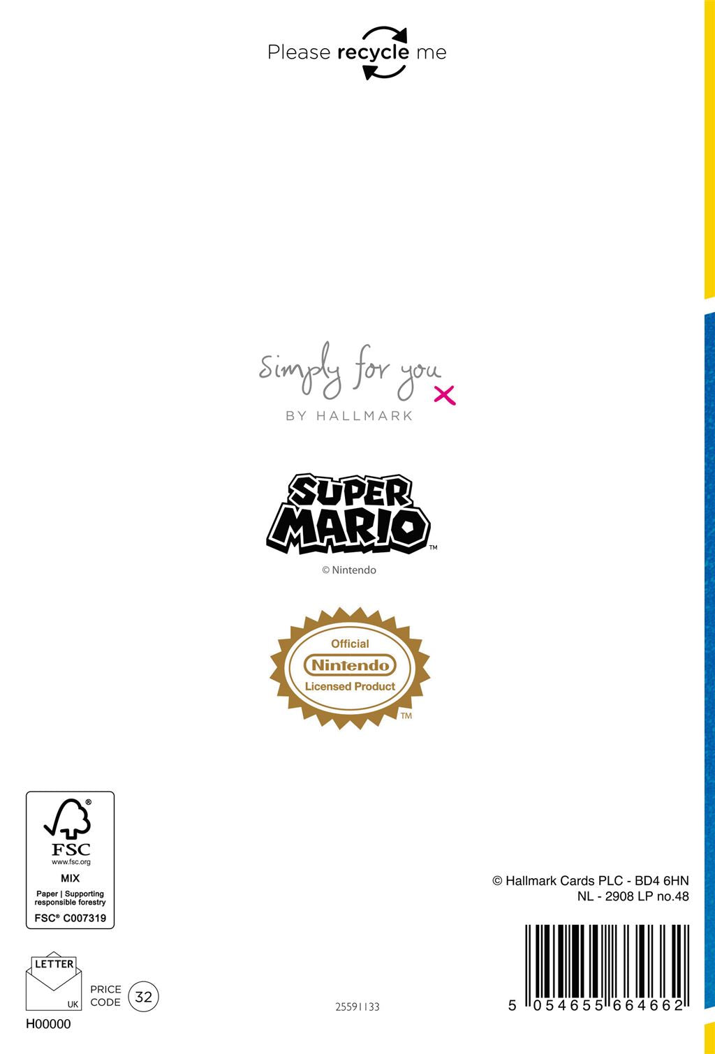 Hallmark Super Mario Brothers Birthday Card