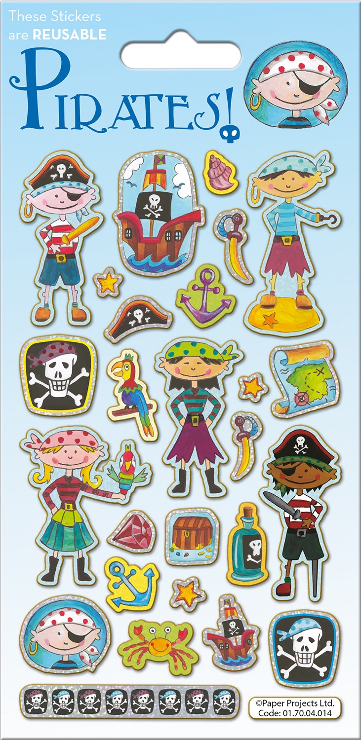 Pirates Sparkle Stickers