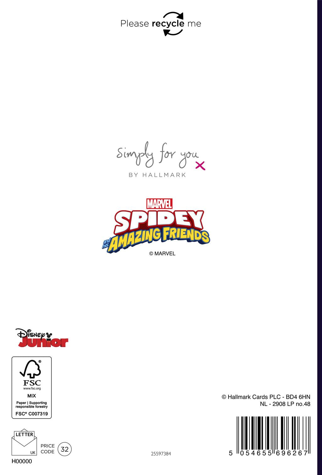 Hallmark Spidey & Friends Birthday Card