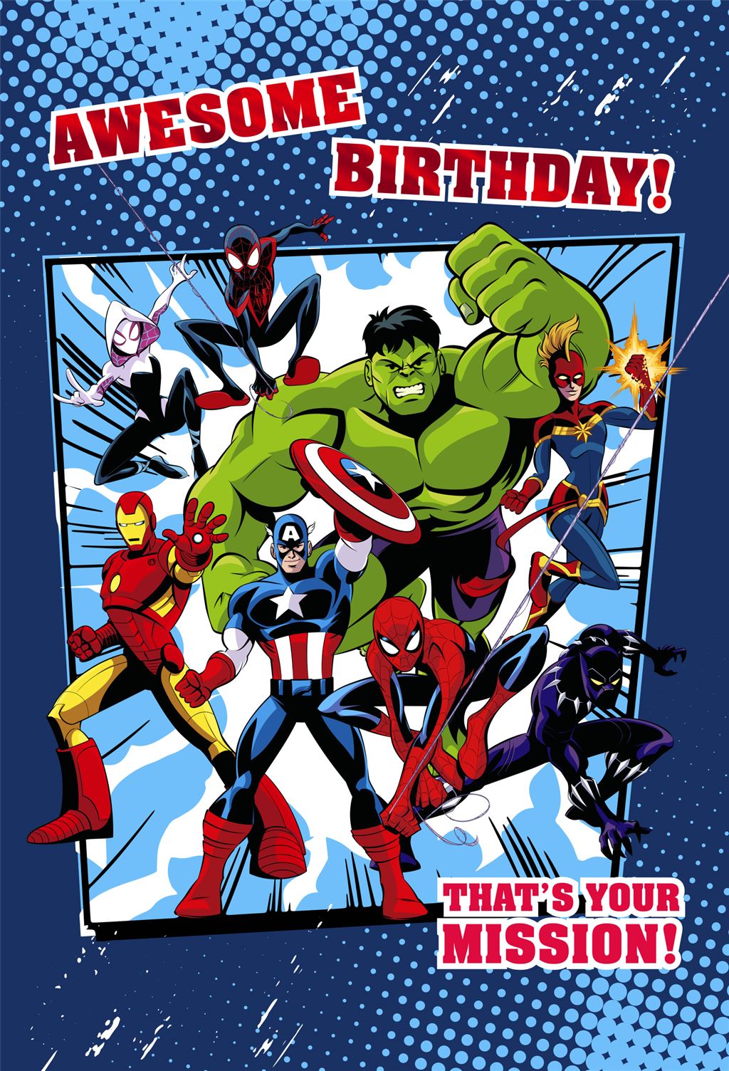 Hallmark Marvel Heros Birthday Card