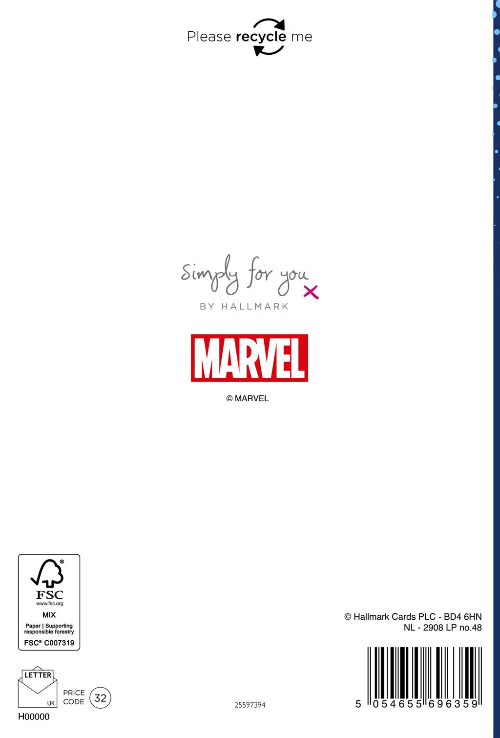 Hallmark Marvel Heros Birthday Card