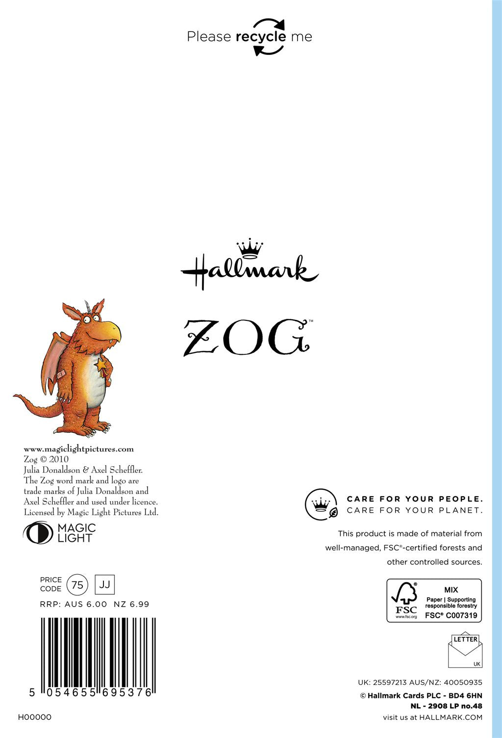 Hallmark Zog Son Birthday Card