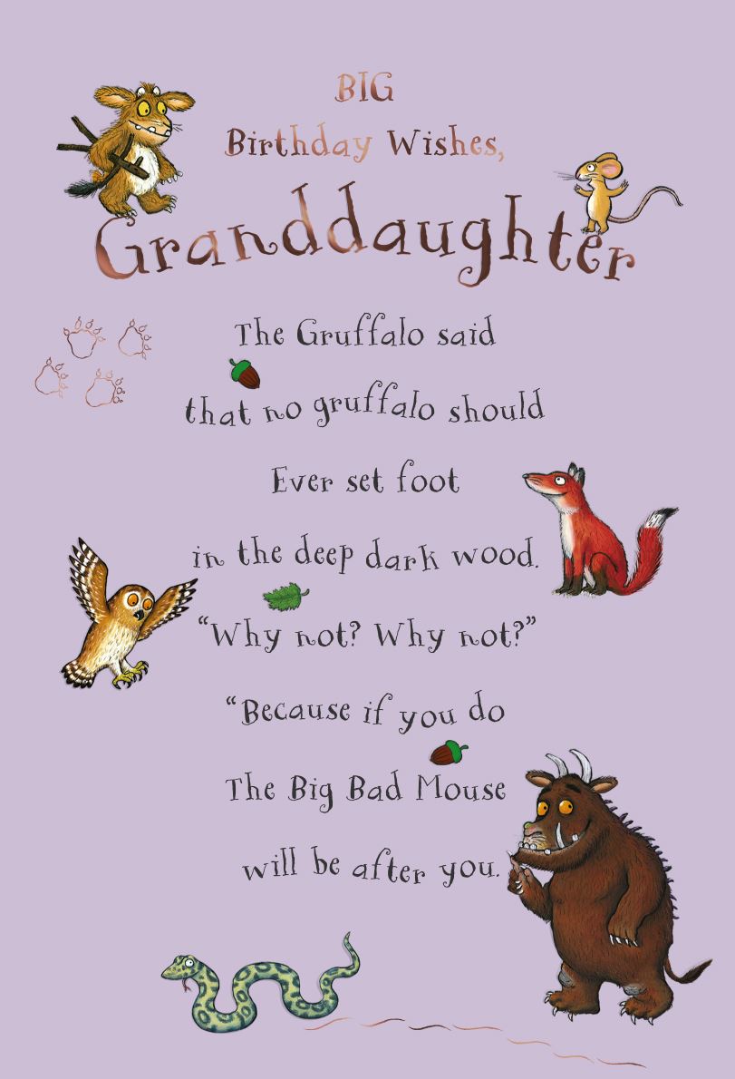 Hallmark The Gruffalos Child Grandaughter Birthday