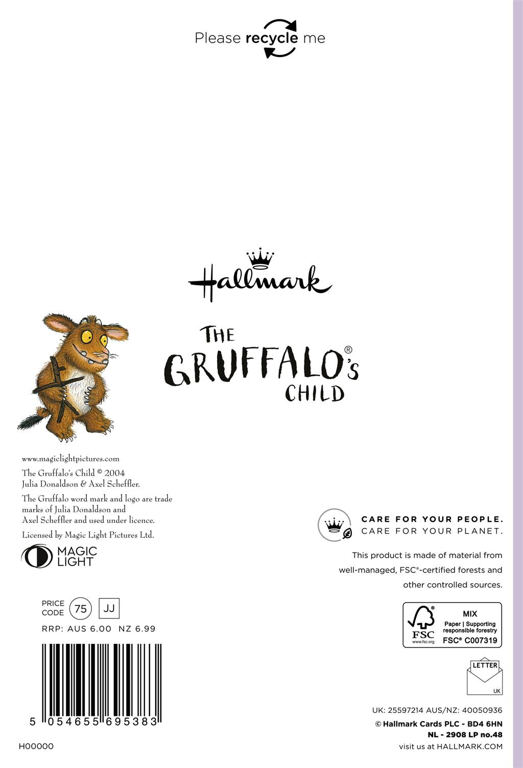 Hallmark The Gruffalos Child Grandaughter Birthday