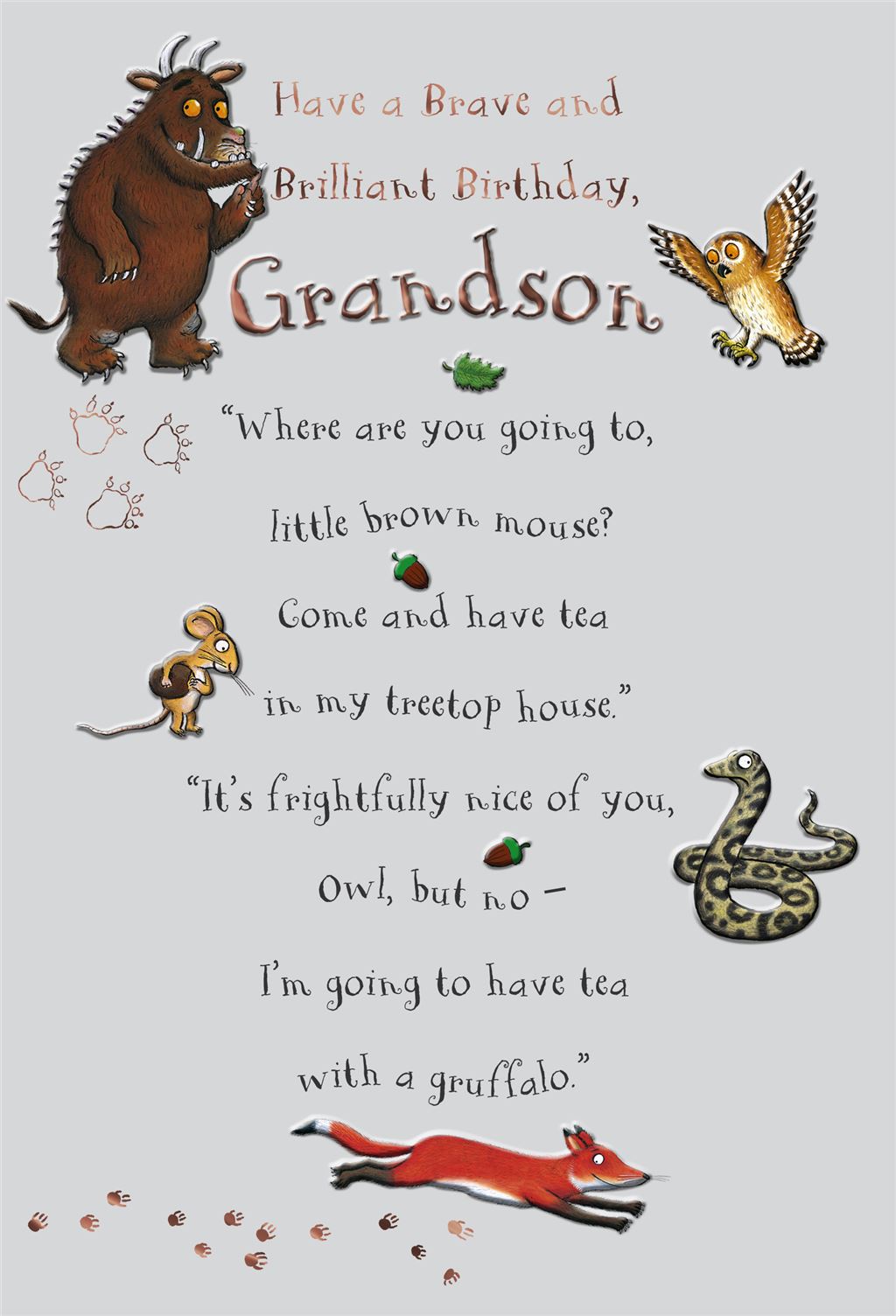 Hallmark The Gruffalo Grandson Birthday Card