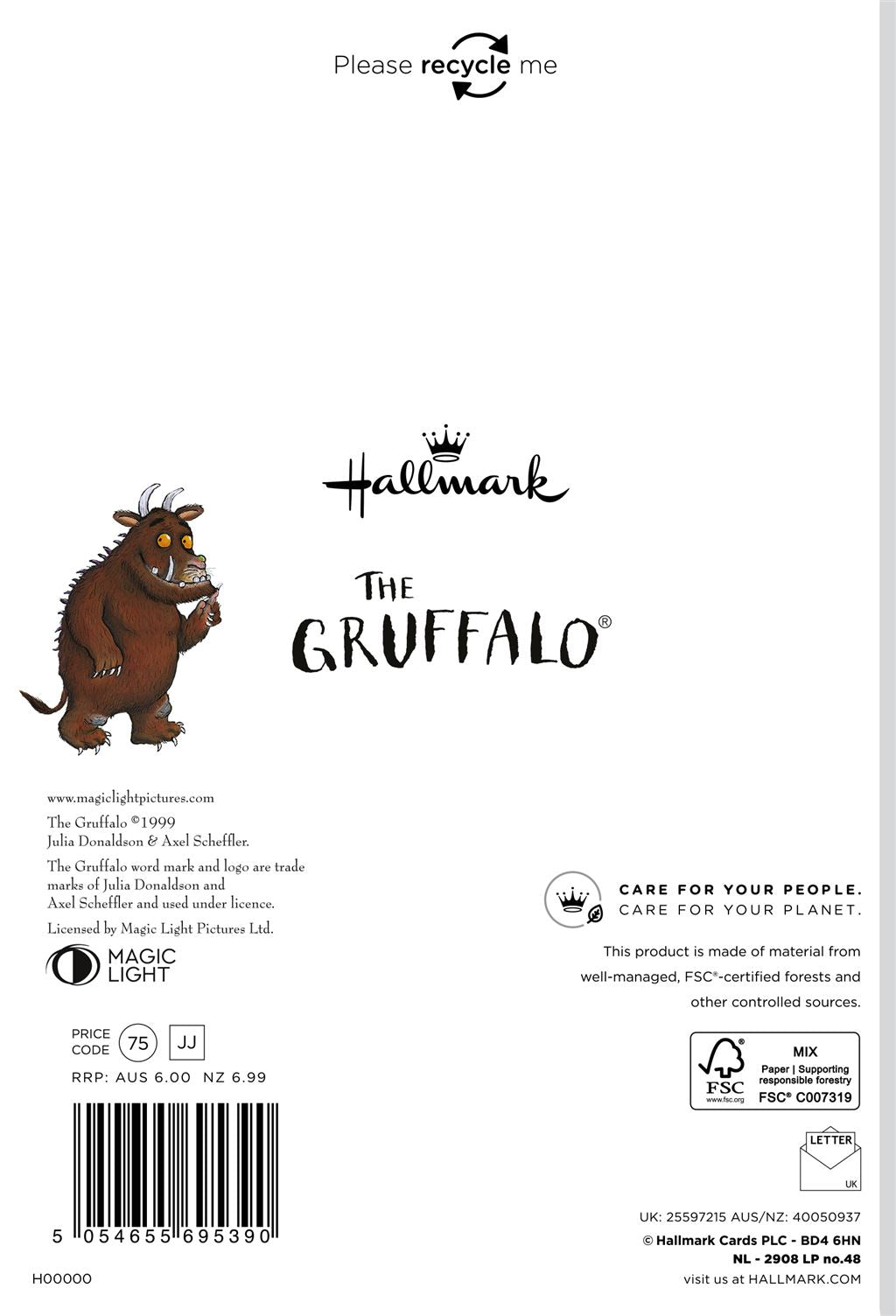 Hallmark The Gruffalo Grandson Birthday Card