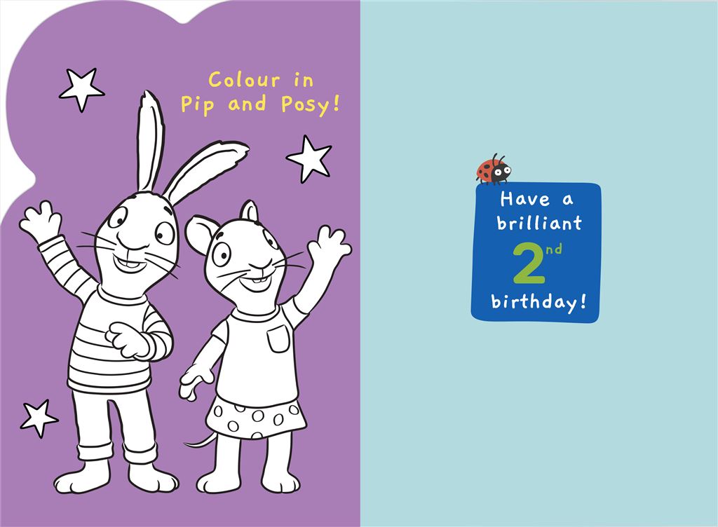 Hallmark Pip and Posy 2nd Birthday Card