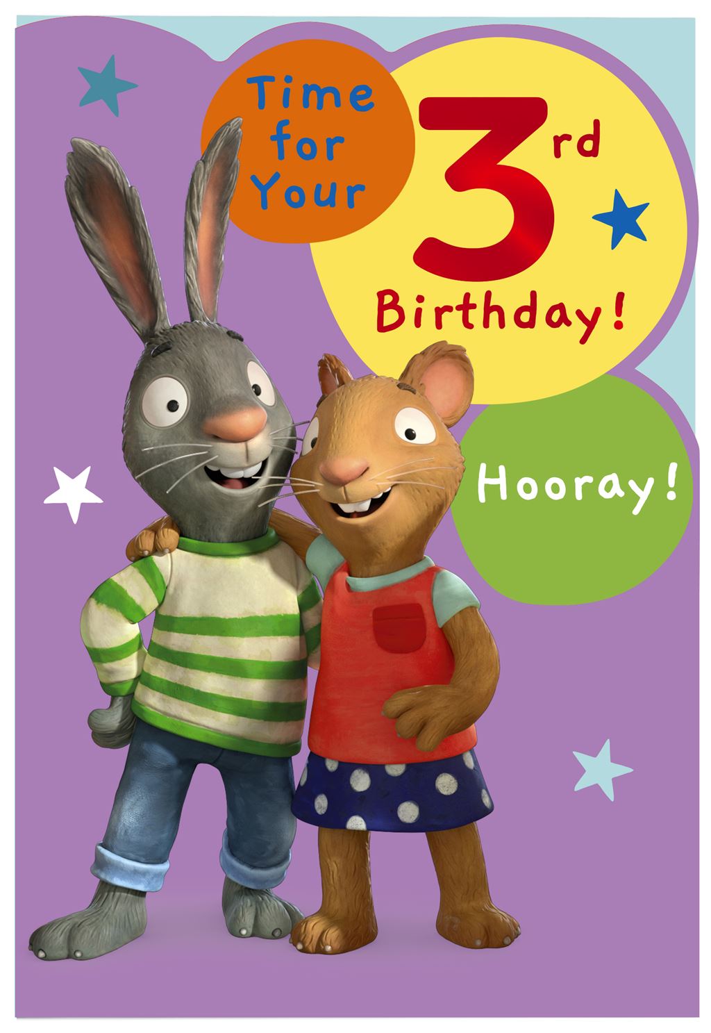 Hallmark Pip and Posy 3rd Birthday Card