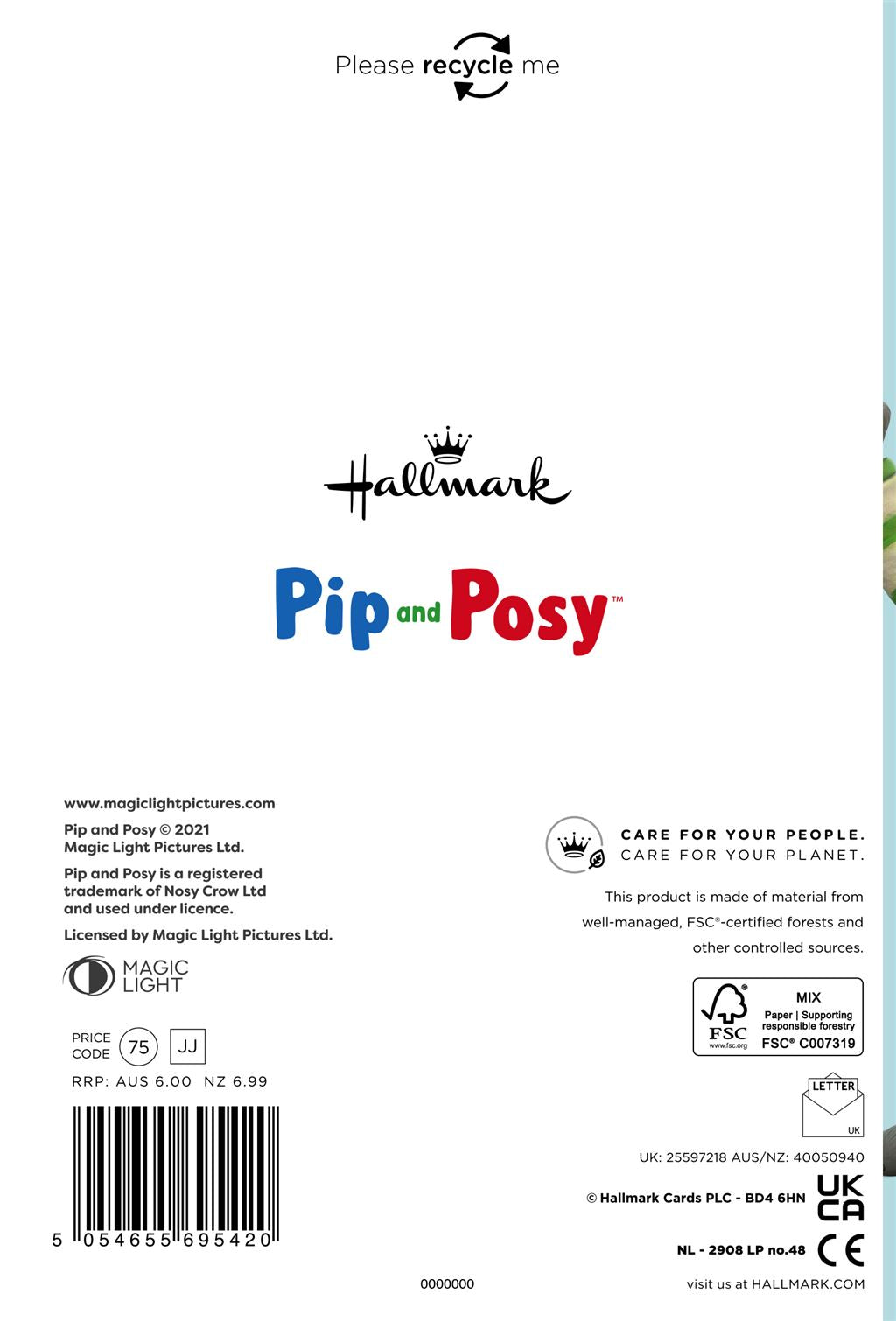Hallmark Pip and Posy 1st Birthday Card