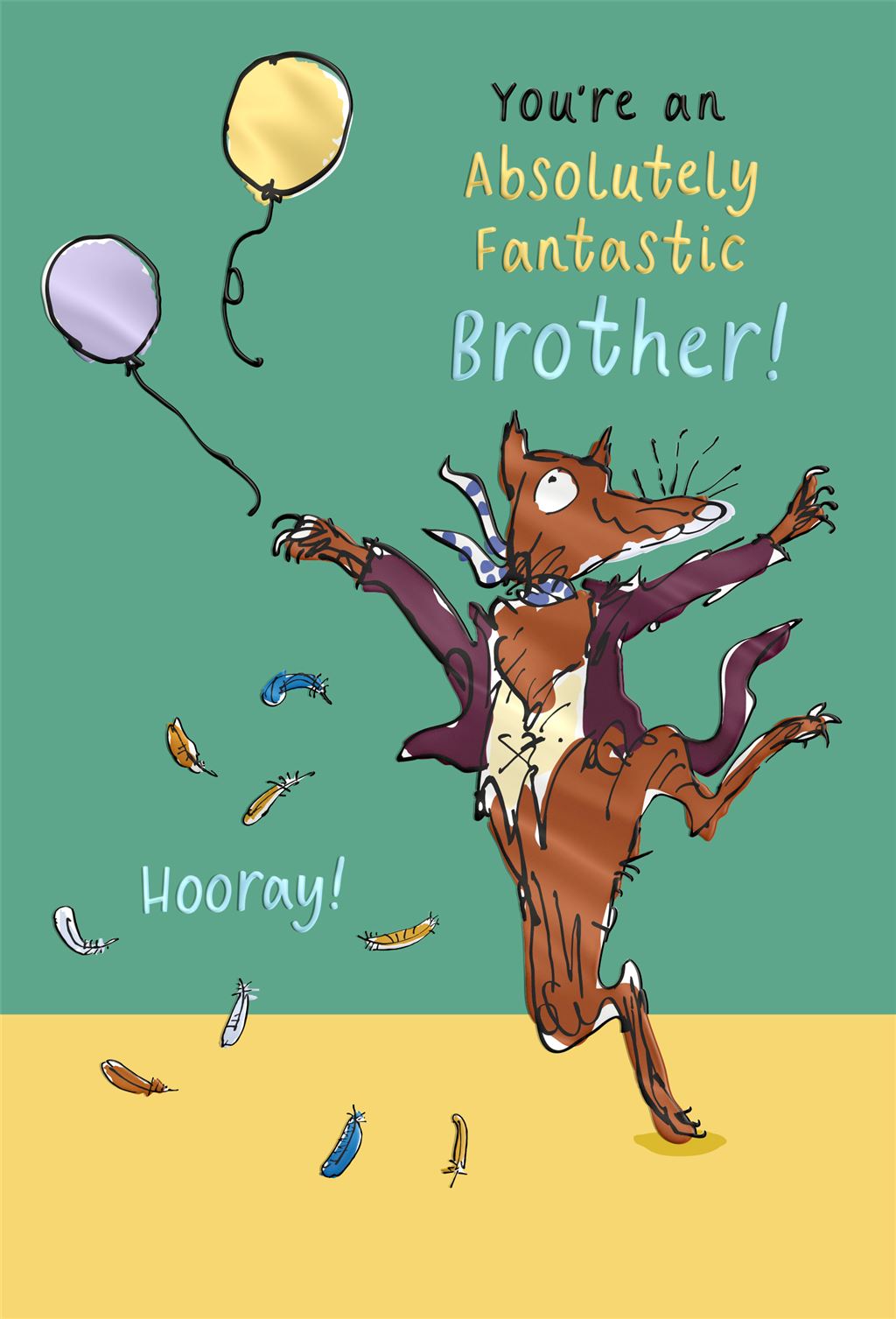 Hallmark Roald Dahl Fantastic Mr Fox Brother Birthday Card