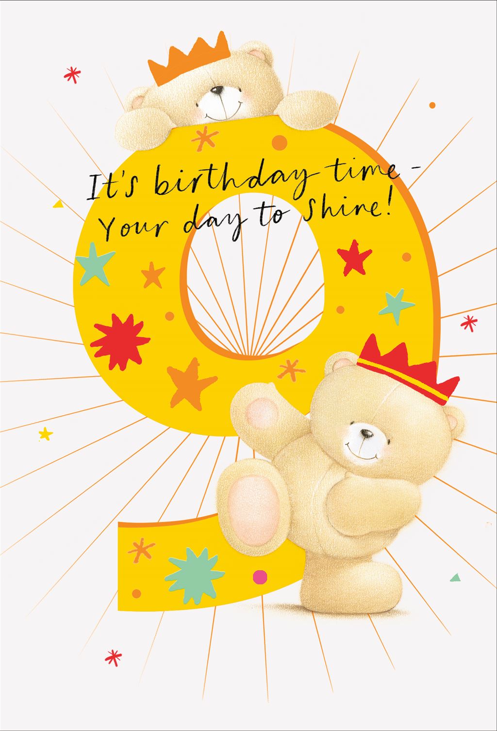 Hallmark Teddy Bear 9th Birthday Card