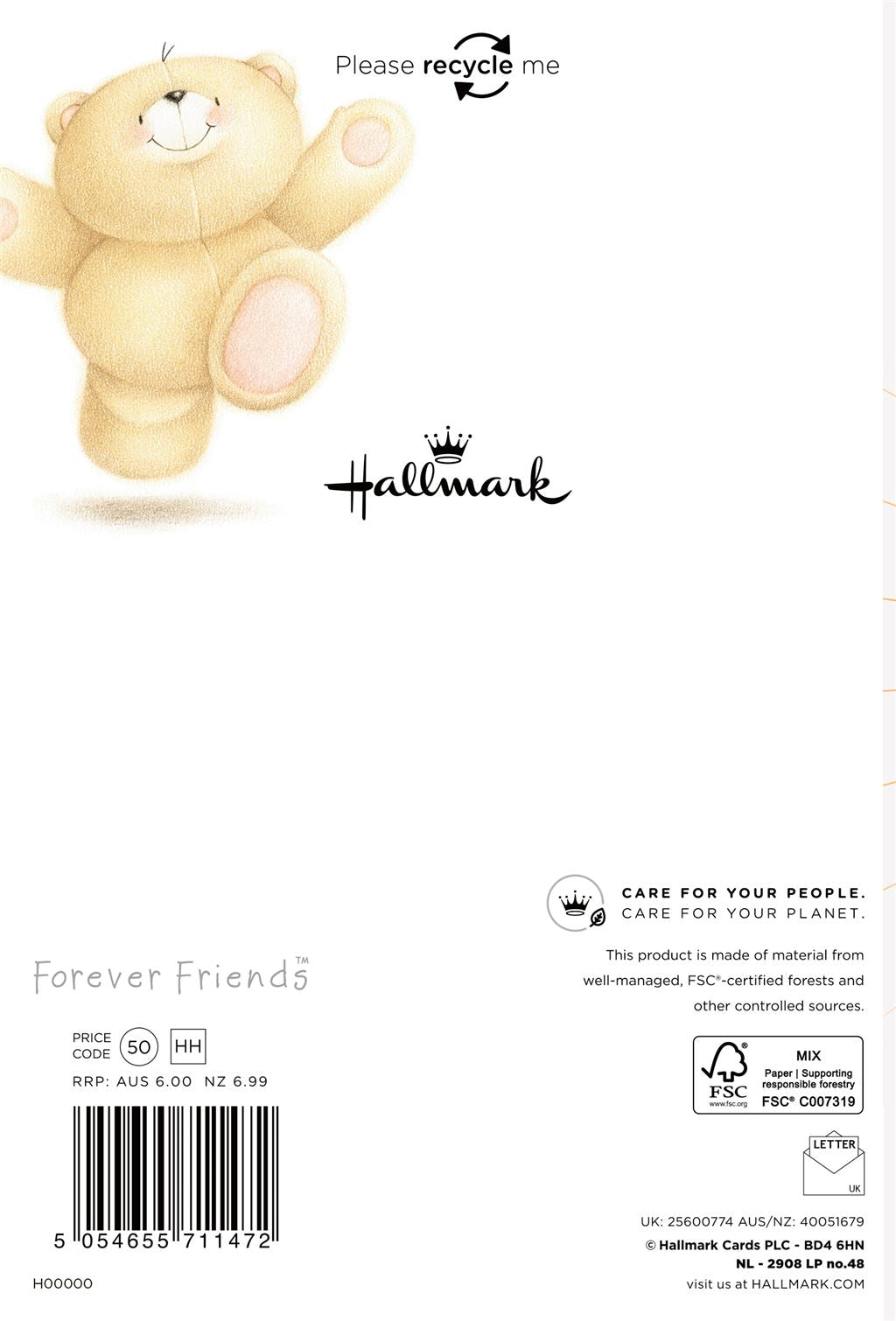 Hallmark Teddy Bear 9th Birthday Card