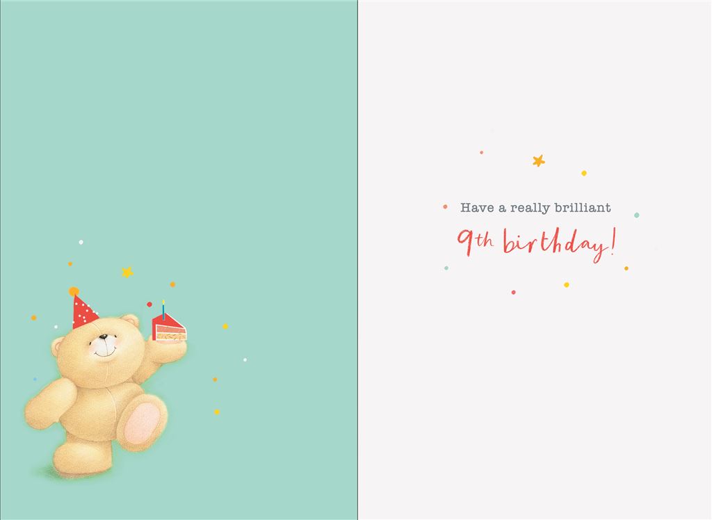 Hallmark Teddy Bear 9th Birthday Card