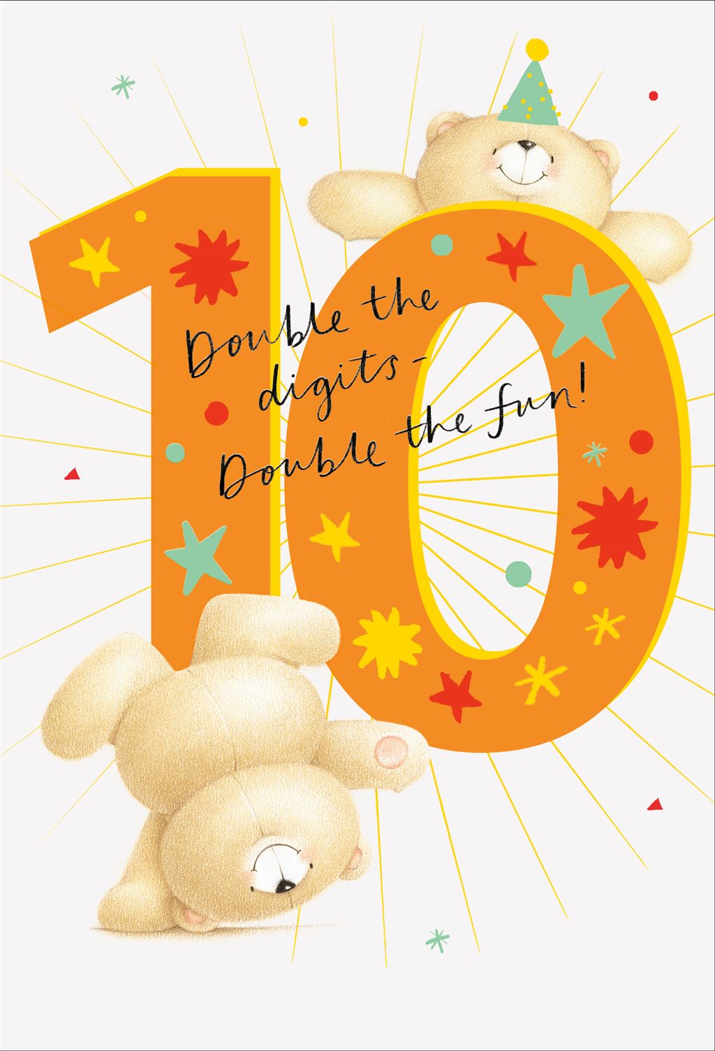Hallmark Teddy Bear 10th Birthday Card