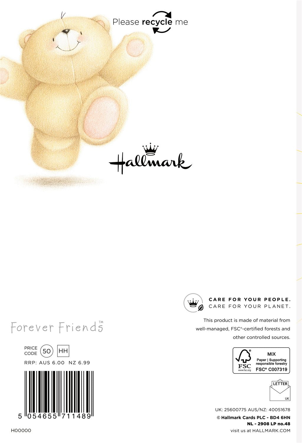 Hallmark Teddy Bear 10th Birthday Card