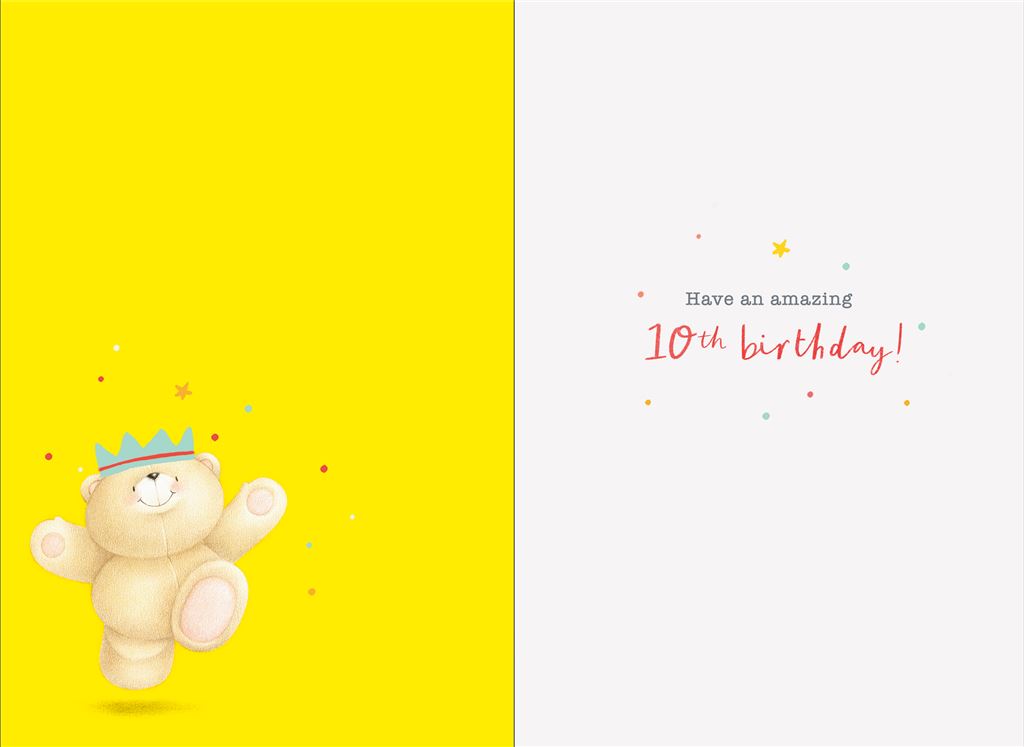 Hallmark Teddy Bear 10th Birthday Card
