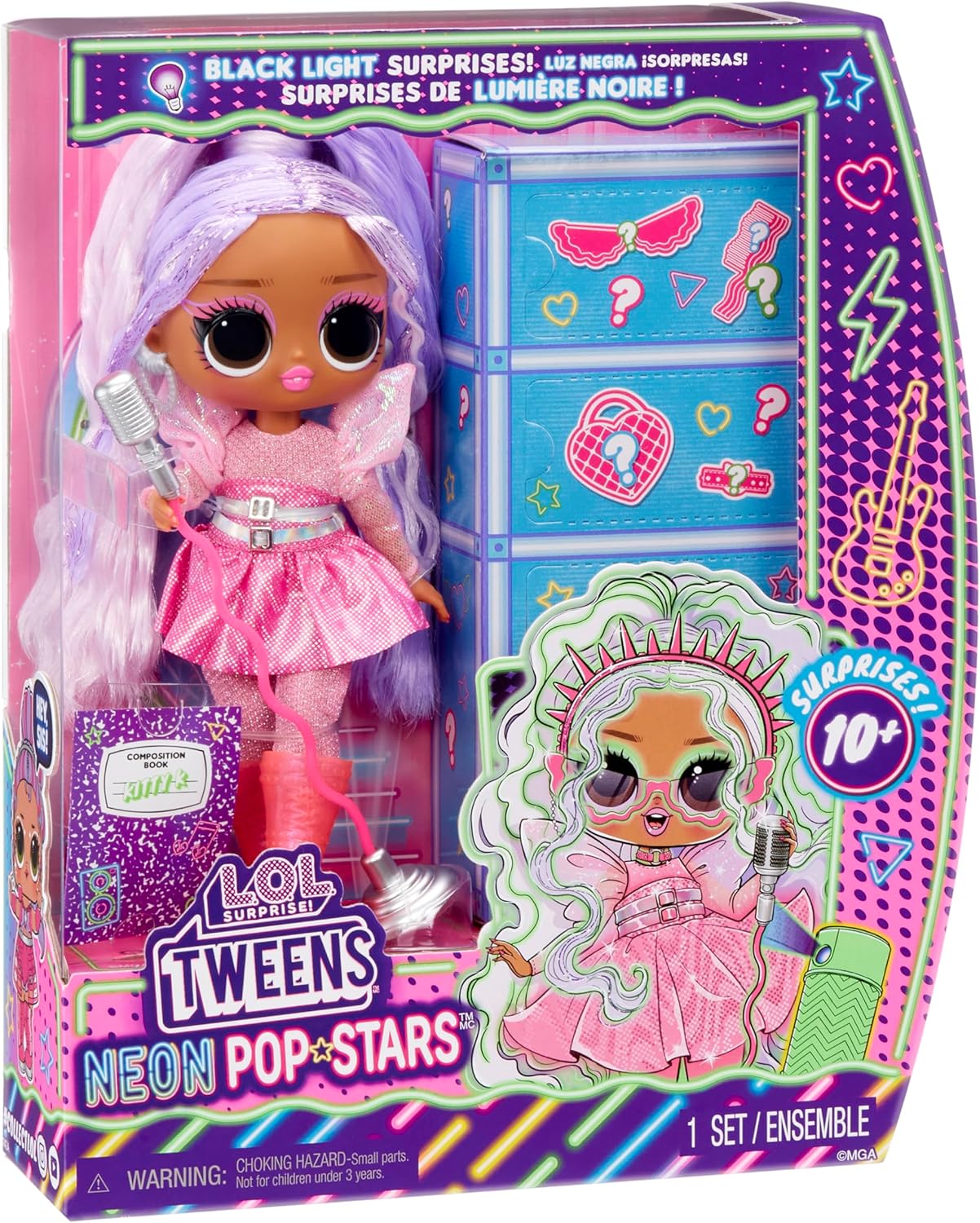 LOL Surprise Neon Pop Stars Kitty K Fashion Doll