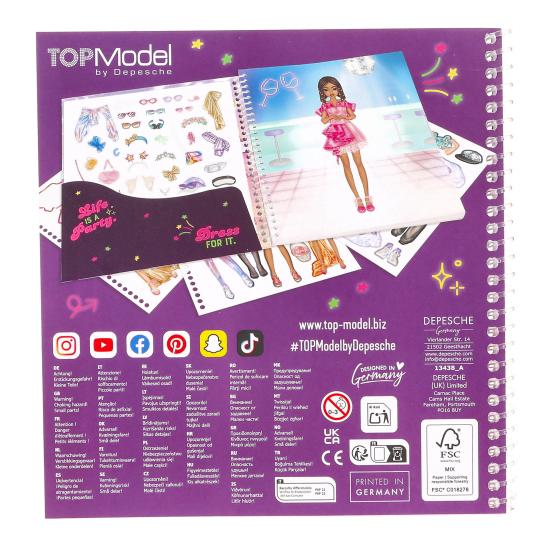 TOPModel Dress Me Up Party Stickerbook