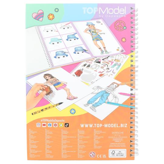 TOPModel Colouring Book with Pencils