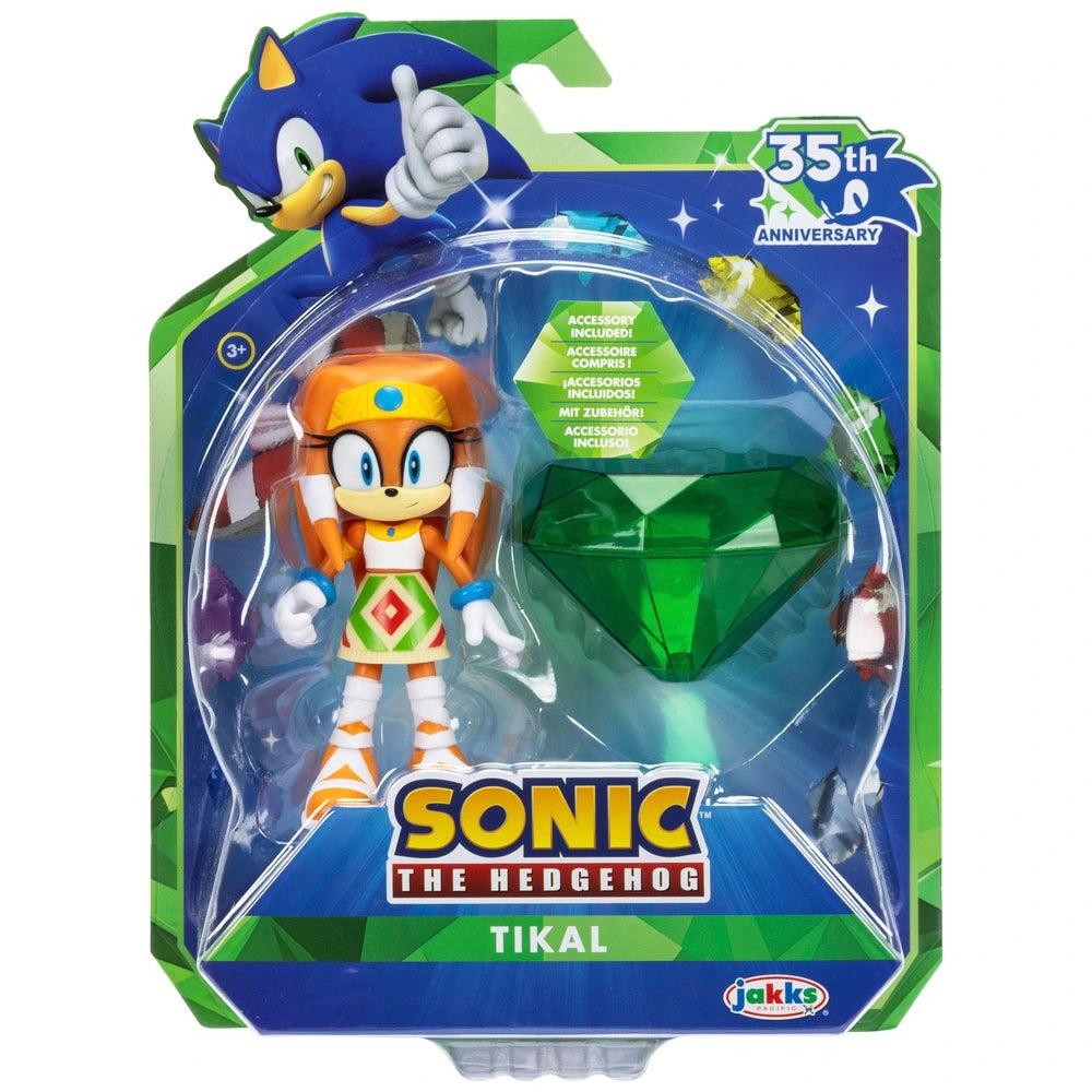 Sonic the Hedgehog Tikal with Master Emerald 10cm Action Figure 35th Anniversary