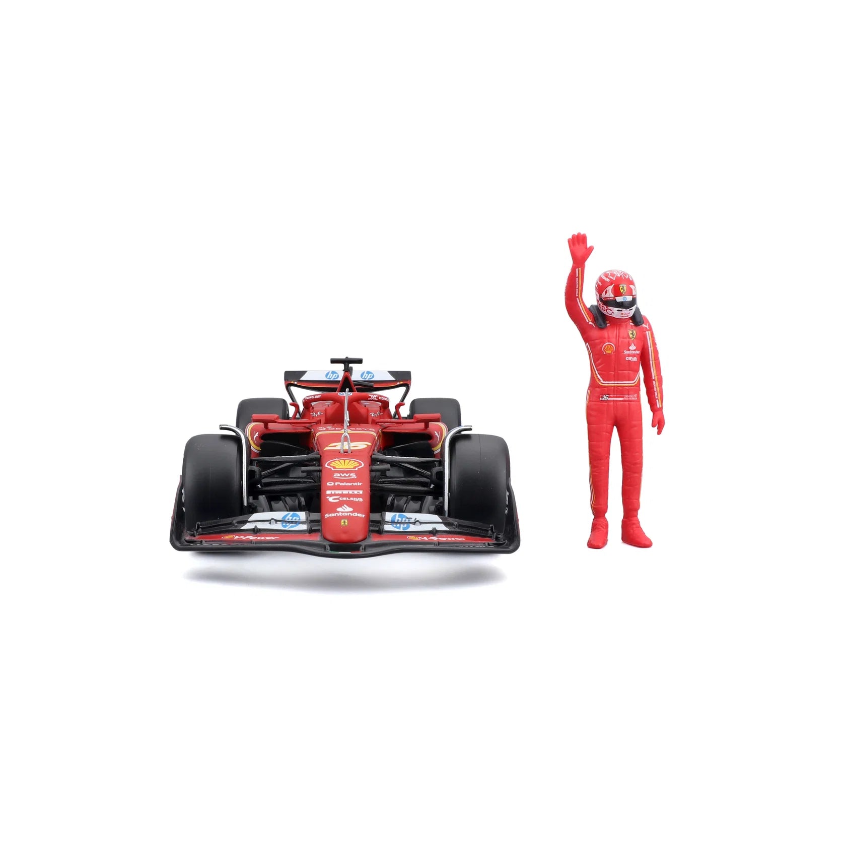 Bburago 1:24 F1 Ferrari Sf-24 2024 With Driver Figure Leclerc