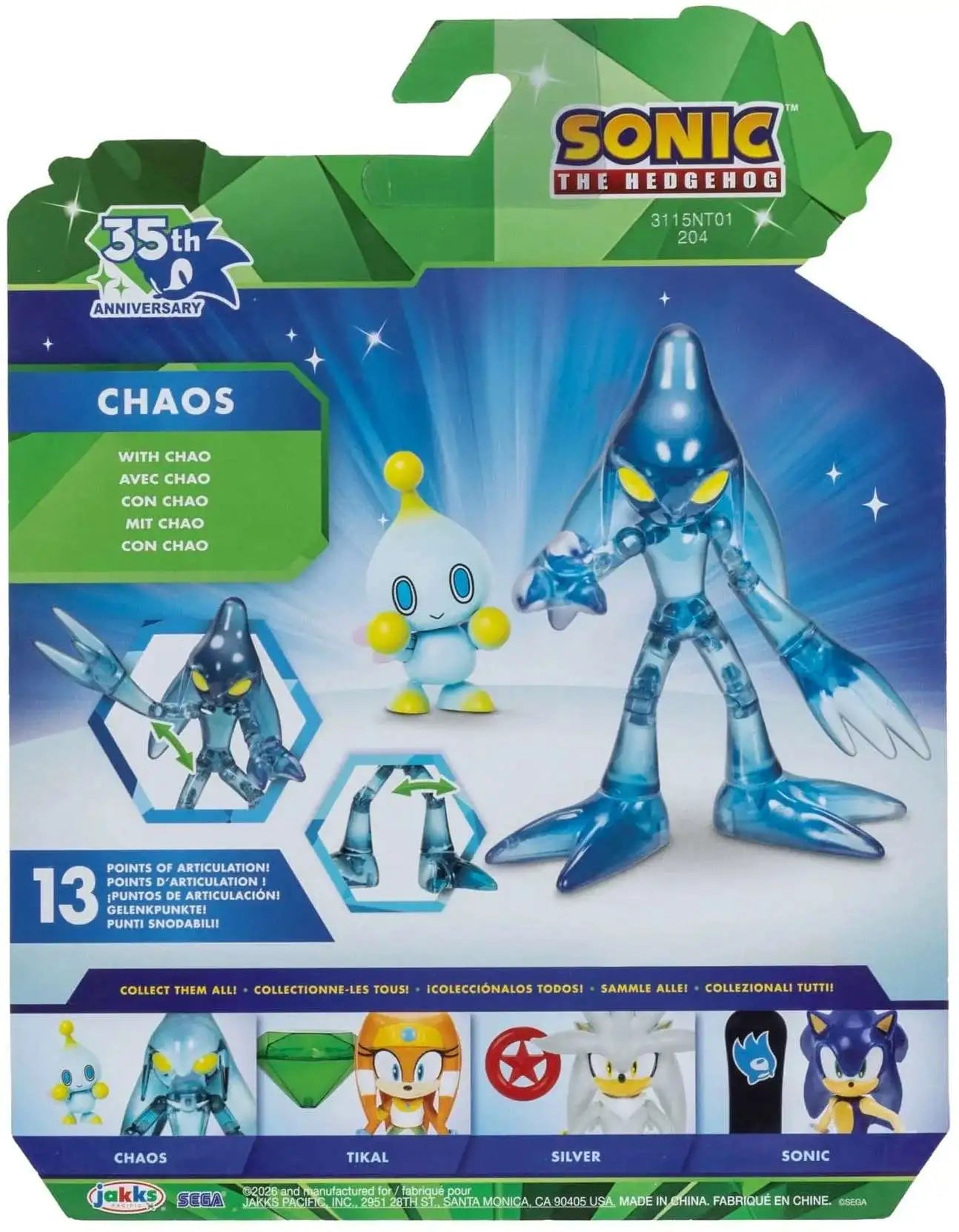 Sonic the Hedgehog Chaos with Chao Action Figure 35th Anniversary