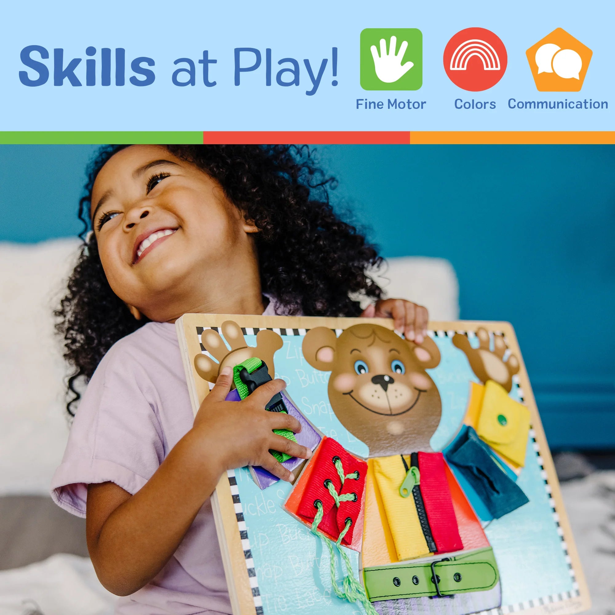 Melissa & Doug Wooden Basic Skills Puzzle Board