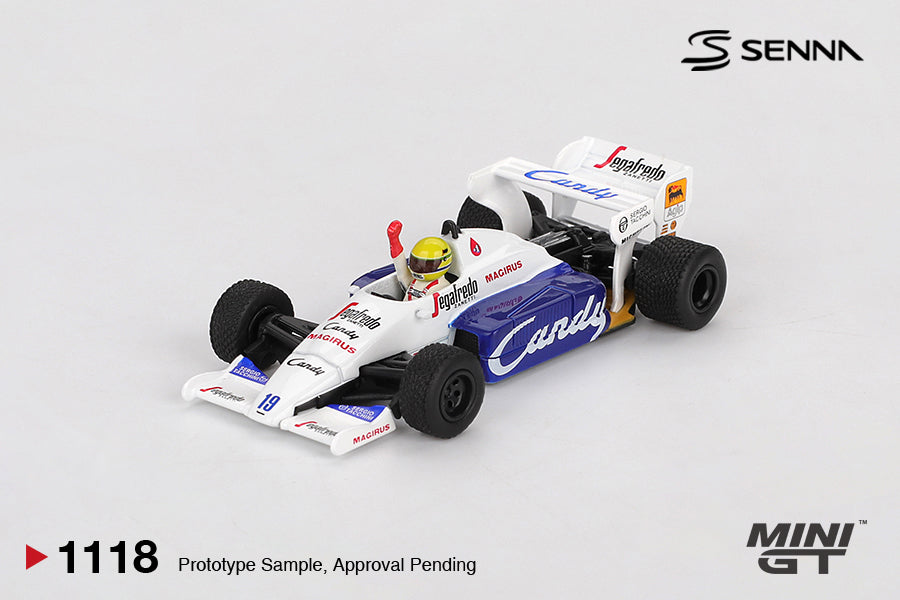 Mini GT Toleman TG184 #19 Ayrton Senna 1984 Monaco Grand Prix 2nd Place 1:64 Scale