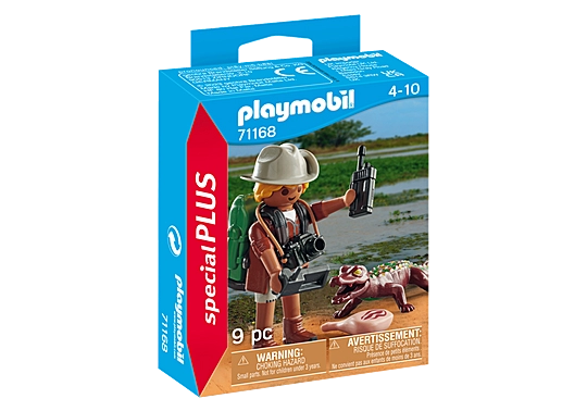 Playmobil Researcher with young Caiman