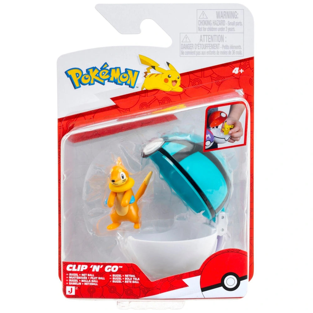 Pokemon Clip N Go Buizel & Net Ball